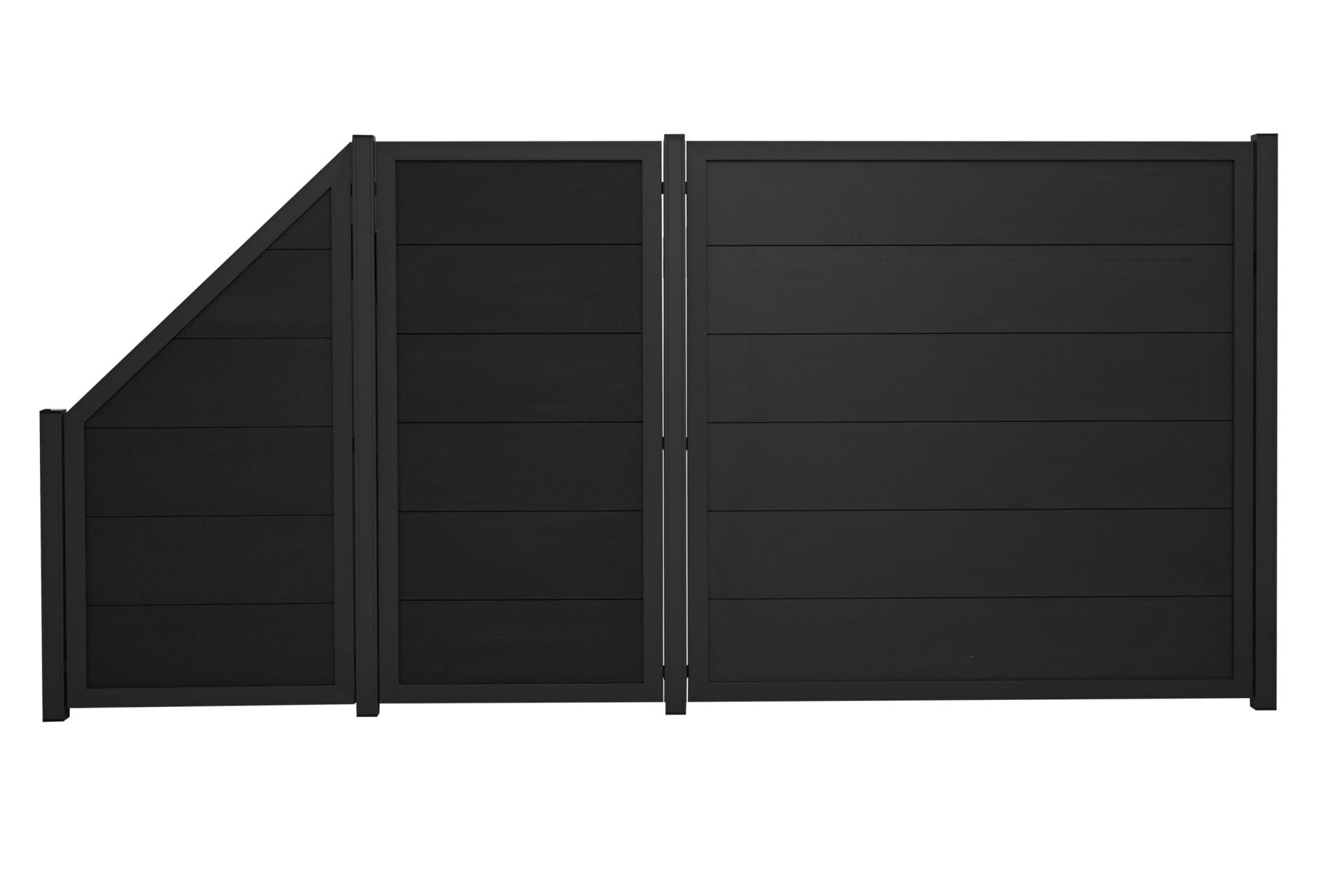 WPC Zaun Fehmarn 180x180 cm, anthrazit/anthrazit